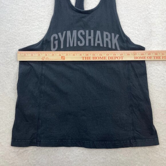 Gymshark Tank Top Men's Stringer Workout Power Washed Black Sleeveless Size S - Picture 7 of 8